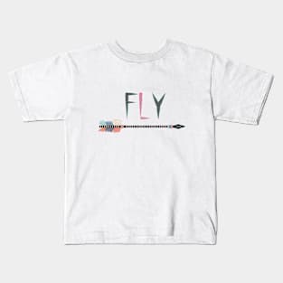 Quote Fly and arrow, tribal Kids T-Shirt